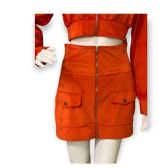 Suede Jacket & Skirt Set - Picture 7 of 11